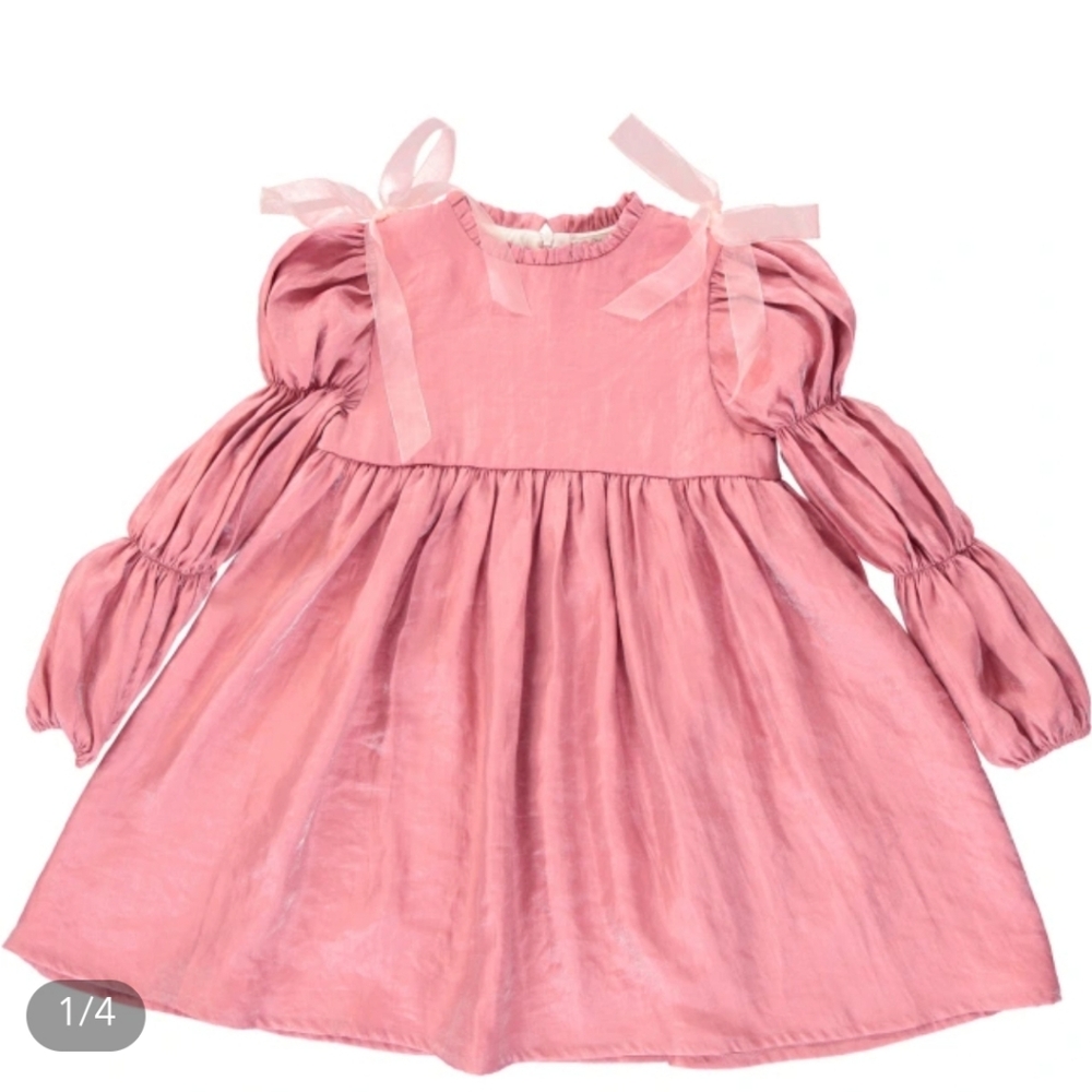 Bebe Organic Elizabeth Dress Pink  with shimmer